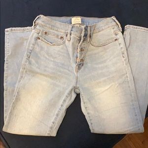 JCREW 9inch High Rise Toothpick Jean - 27 P